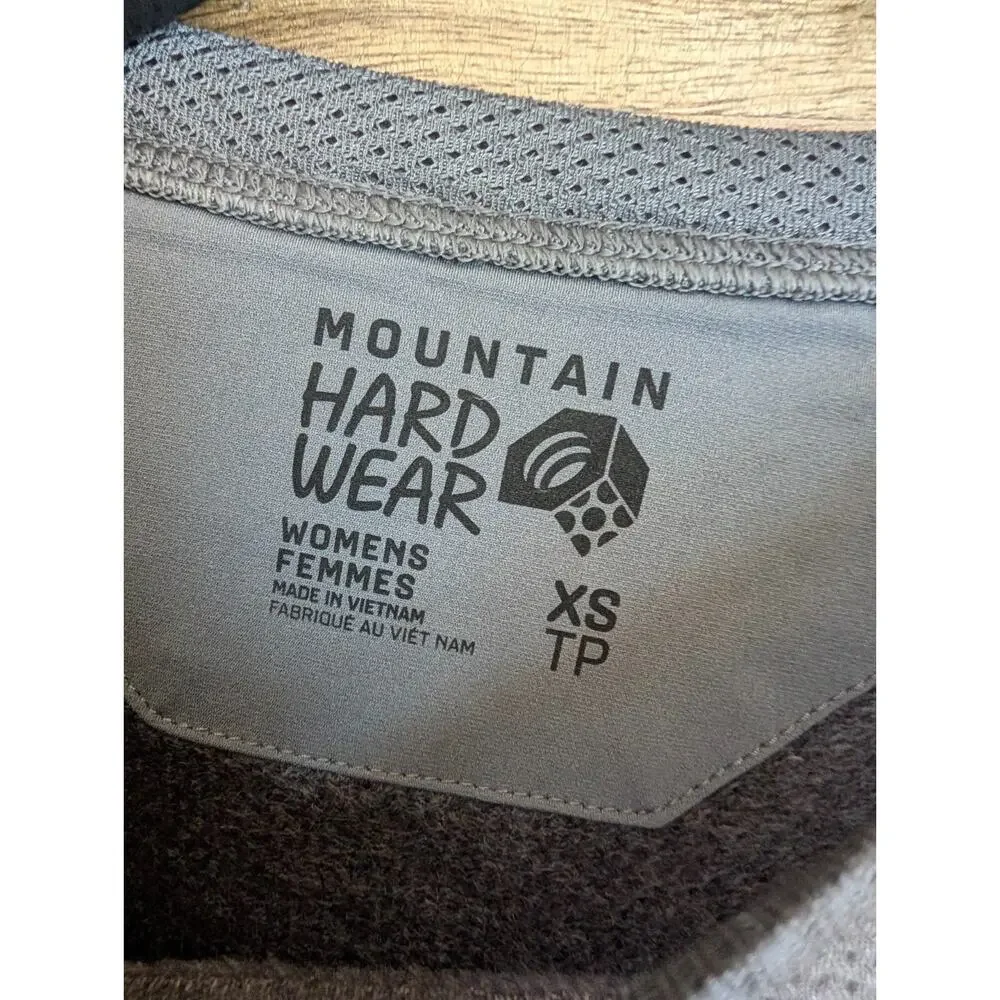 Mountain Hardwear T-Shirt Womens XS Charcoal Airmesh Long Sleeve Crew Neck NWT - Picture 3 of 4